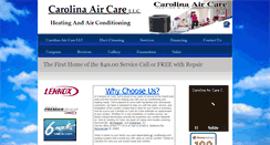 Desktop Screenshot of carolinaaircare.net