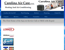 Tablet Screenshot of carolinaaircare.net